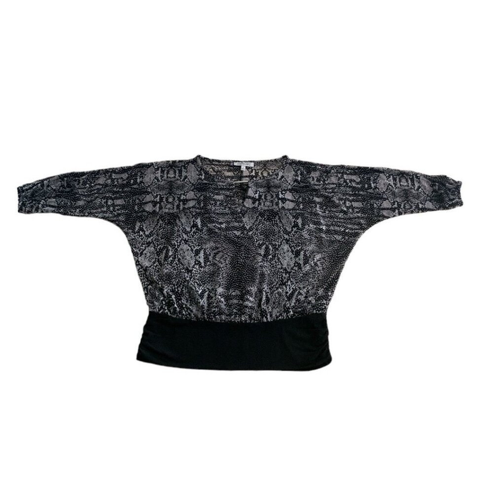 Jennifer Lopez Womens Small Snake Print Blouse With Keyhole Neckline Small - Picture 11 of 13
